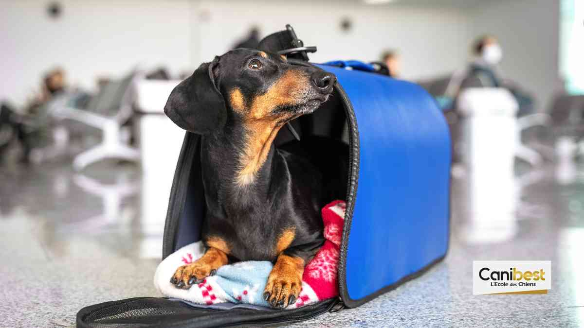 Un Chien ouvre la soute à bagages d’un avion en plein vol.